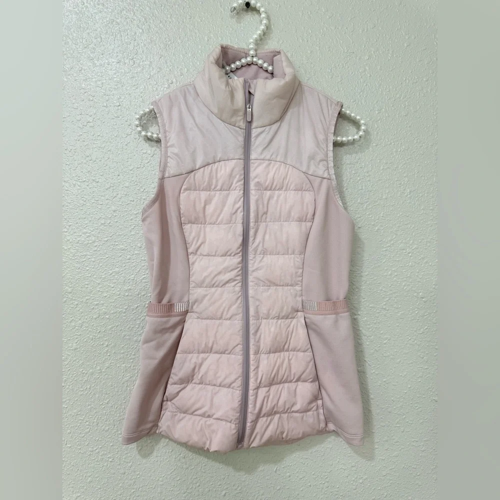 Lululemon Down For It All Vest  Goose Down Light Pink $148 Sz 6